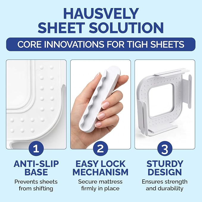 Bed Sheet Holder for Corners – Keeps Sheets Tight & Wrinkle-Free – Fitted Sheet - Image 2