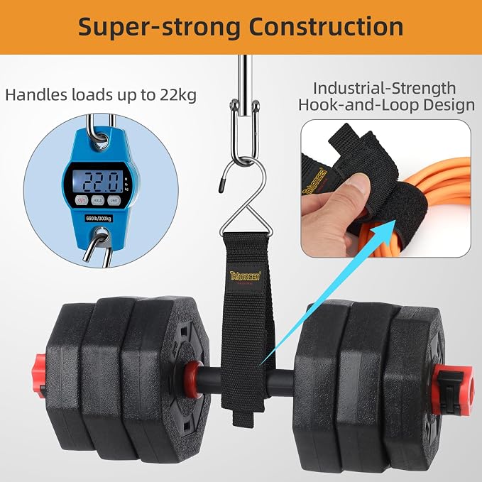 Trilancer Heavy Duty Storage Straps, Cord Organizer and Hanger | Hook-and-Loop - Image 4
