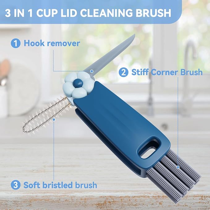 6 Pack Cup Lid Cleaning Brush Set - Image 6