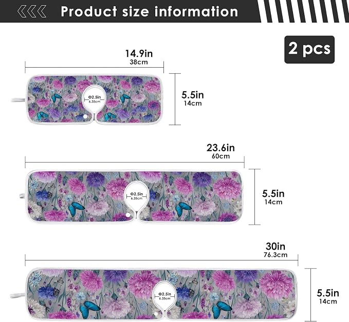 Grey Pink Corflower Butterfly Purple Sink Mat - Image 4