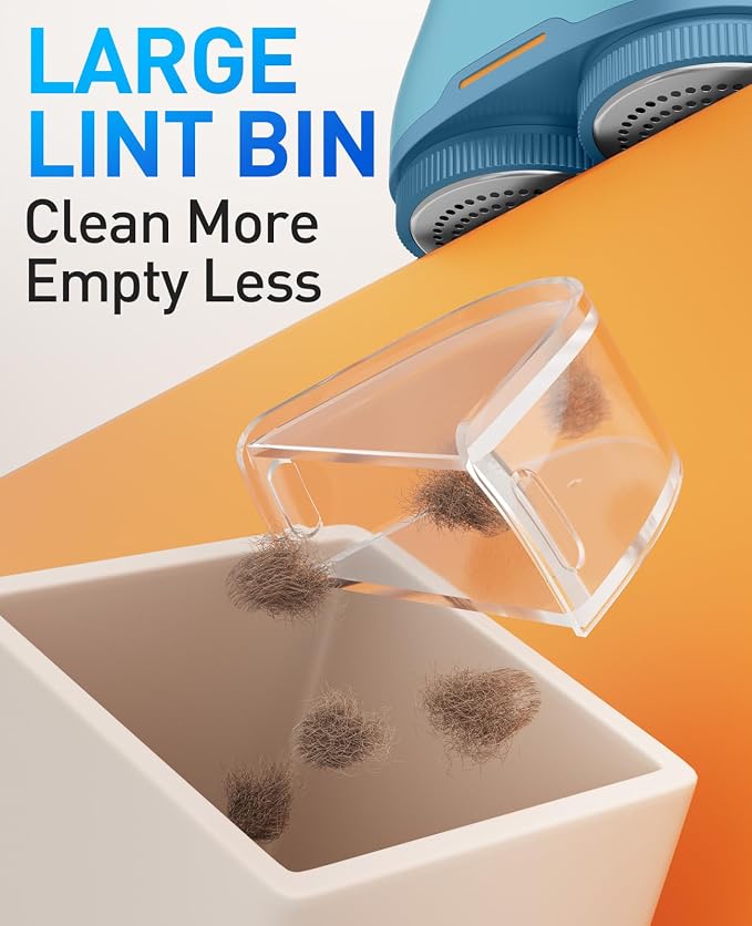 Fabric Shaver with Dual Head, 2X Faster Lint Remover - Image 7
