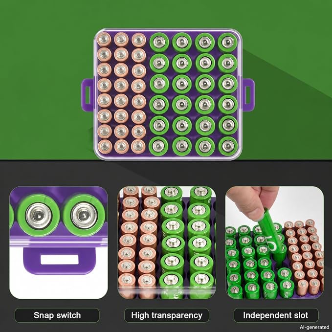 ALCYON Plastic Battery Organizer Storage Case - Image 2