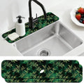 2 Pcs Kitchen Sink Splash Guard Faucet Mat Bamboo Leaves Pattern Faucet Mat by CONCHLERY%E6%97%97%E8%88%B0%E5%BA%97
