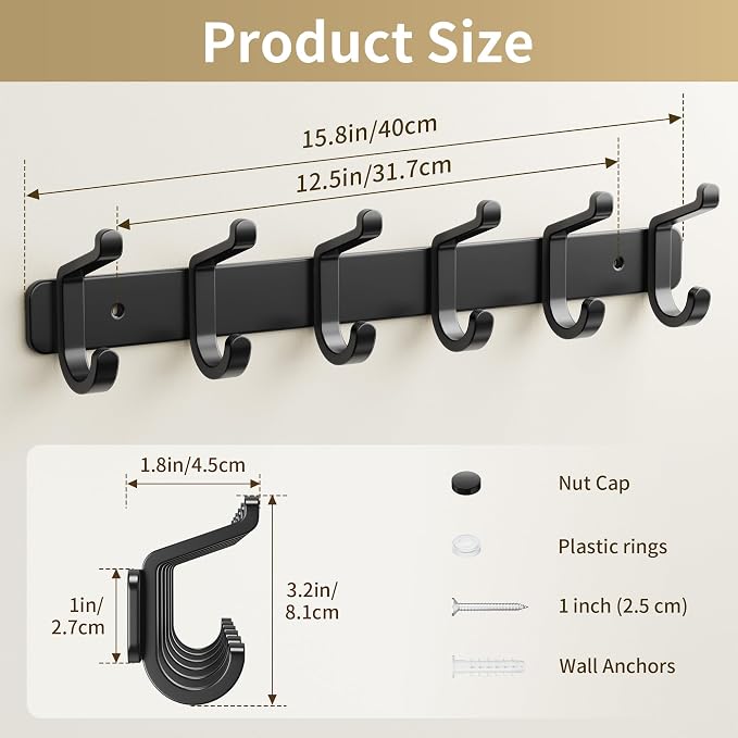 Coat Rack Wall Mount Heavy Duty, Wall Coat Hanger - Image 6