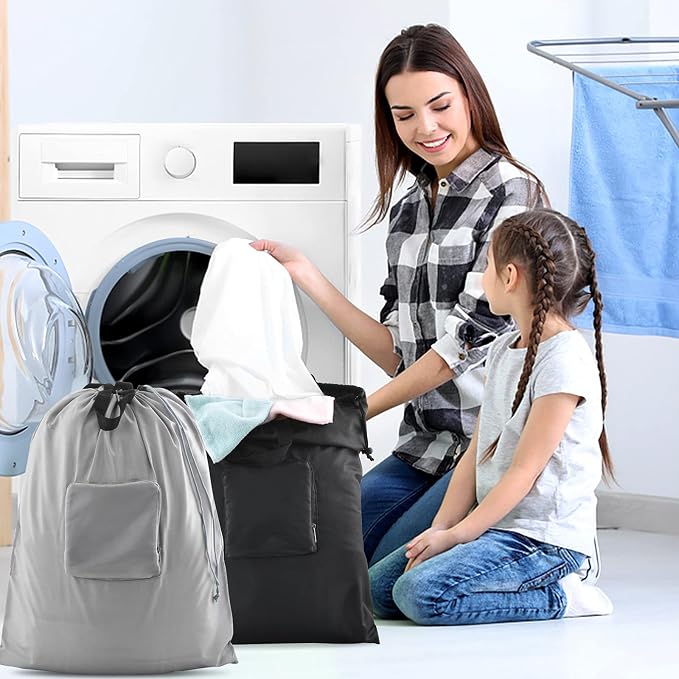 2 Pcs JHX Travel Laundry Bags, Dirty Clothes Organizer【Upgraded】with Handles - Image 7