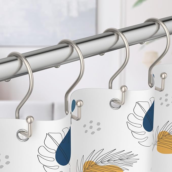 Goowin Metal Shower Curtain Hooks Rings, S Shape Metal Shower Curtain Rings - Image 6