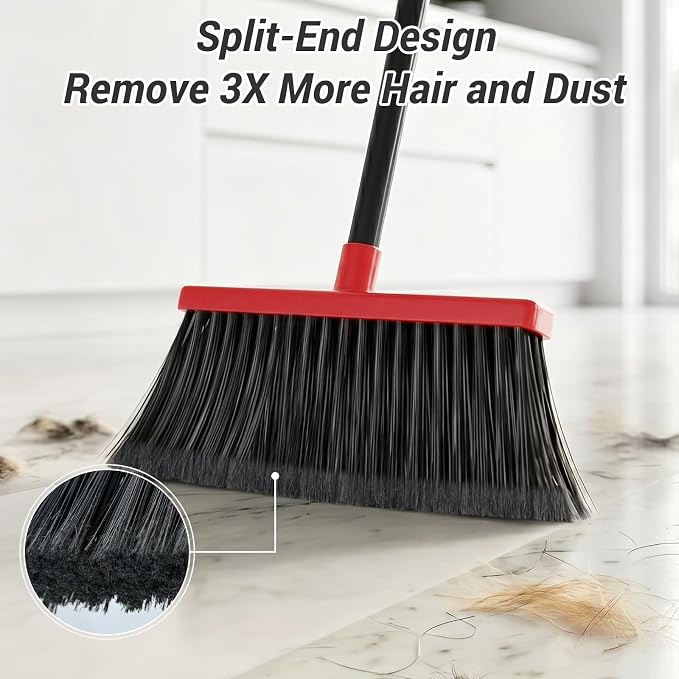Broom with Dustpan Set for Pet Hair & Dust Cleanup - Image 3