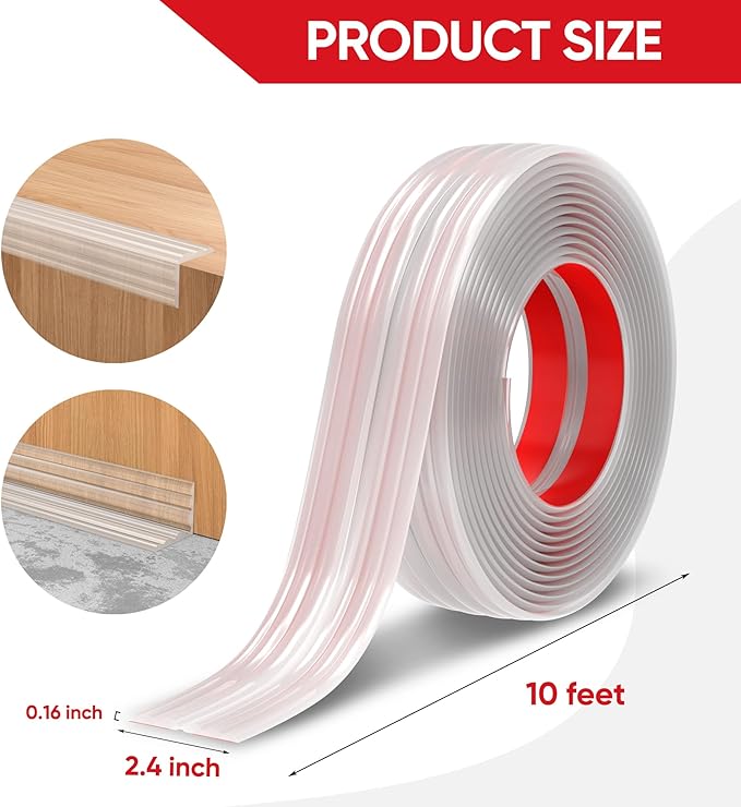 Wall Corner Protector Peel and Stick Wall Molding Trim Flexible Corner Guard Edge Protector Inside & Outside Corner Guard Strip for Wall Edge Ceiling Countertop