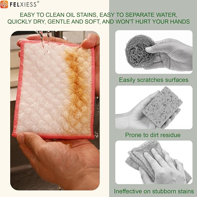 Pink Microfiber Scrubbing Pads, Non-Scratch - Image 2