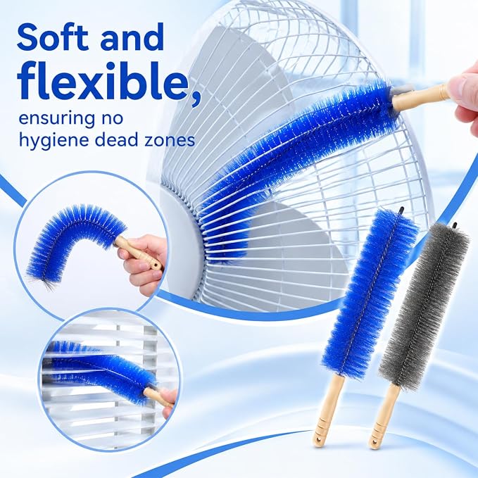 2Pcs Fan Cleaning Brush, Bendable Dust Collector, Car Dust Collectors, - Image 4