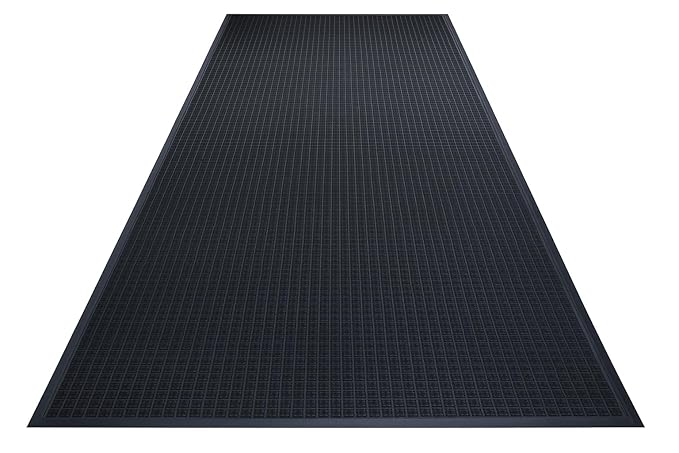 Guardian Floor Protection WG041404 WaterGuard Indoor/Outdoor Wiper Scraper Floor Mat, Rubber/Nylon, 4' Length, 14' Width, Charcoal