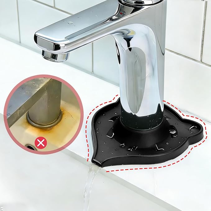 Compact Silicone Kitchen Sink Faucet Splash Proof Mat, Tap Water Diversion - Image 8
