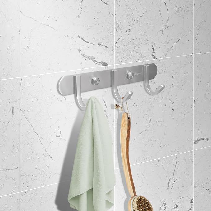 Coat Hook Rack Brushed Nickel - Image 6