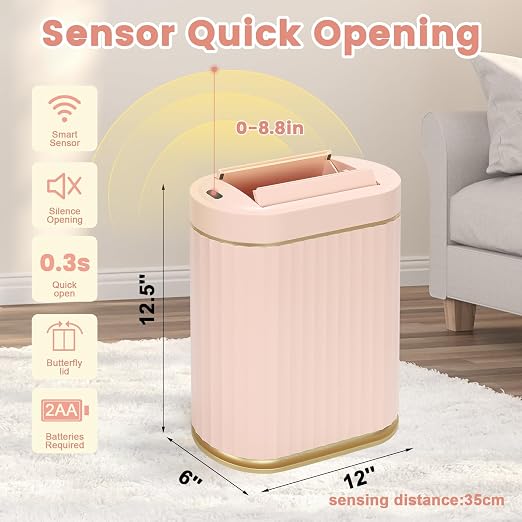 ELPHECO Motion Sensor Bathroom Trash Can - Image 7