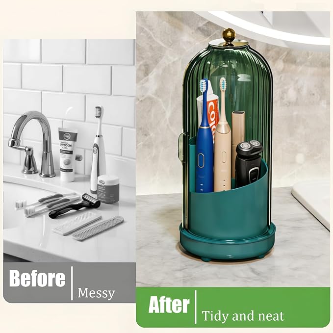 JEESA Dustproof Toothbrush Holder Organizer - Image 6