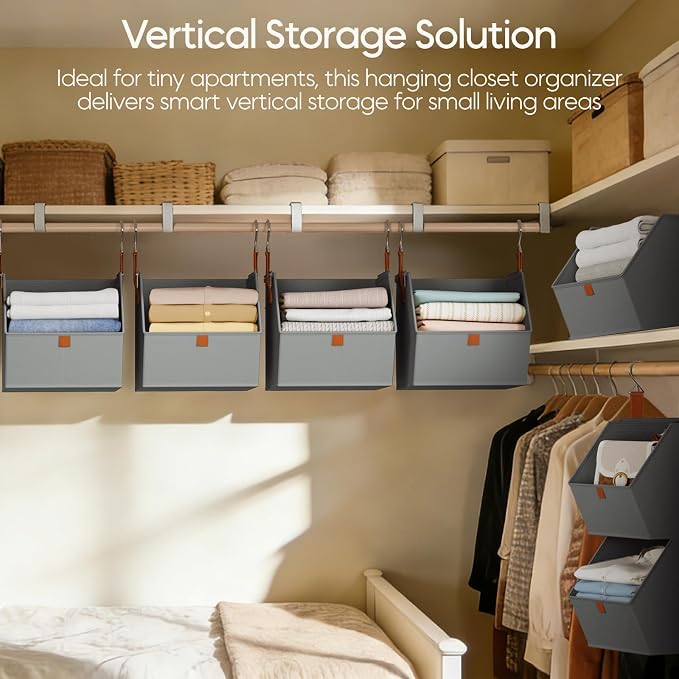 Homsorout Collapsible Hanging Closet Organizer - Image 2