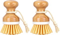 Bamboo Dish Scrubber 2 Pack Kitchen Brushes by SetSail