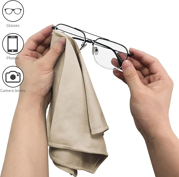 Puomue 6 Pack Microfiber Glass Cleaning Cloth, 16 Inch X 16 Inch, Lint Free - Image 5