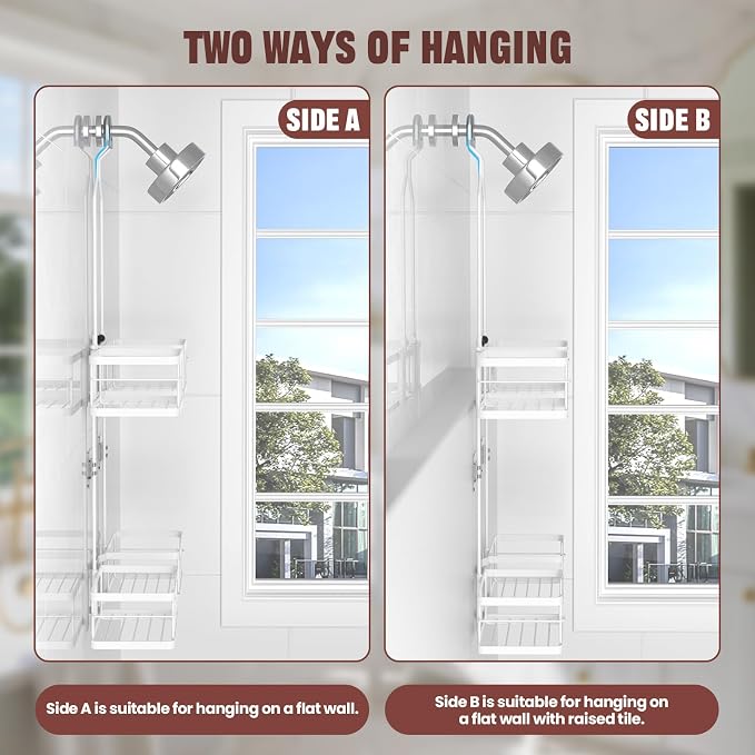 REINHARDT Adjustable Shower Caddy Hanging - Image 8
