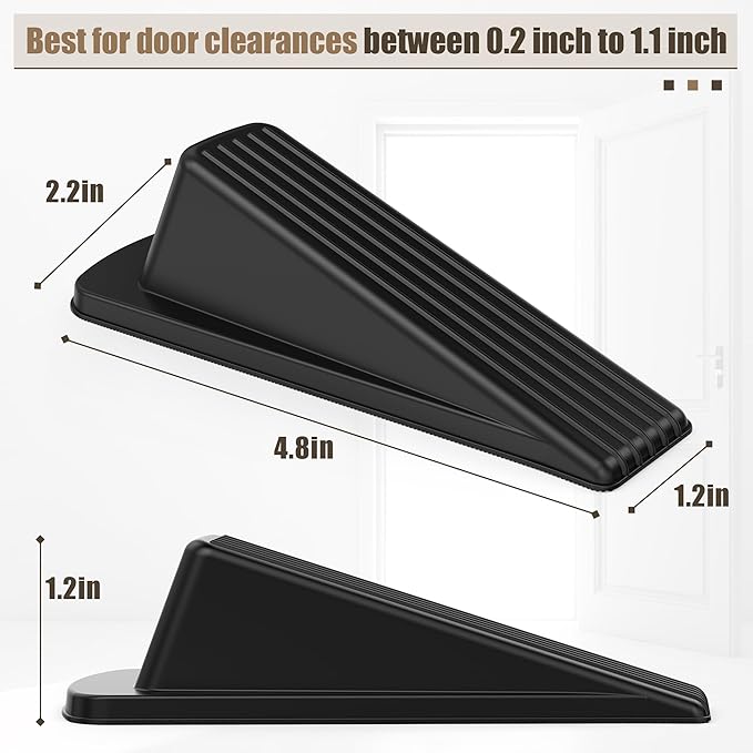 Crosize 5 Pack Door Stoppers for Bottom of Door, Rubber Door Stops | Premium - Image 3