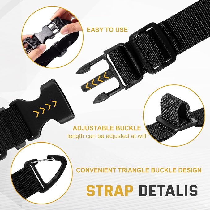 1 Pack Adjustable Extension Cord Holder Straps, Heavy Duty Triangle Clips - Image 3