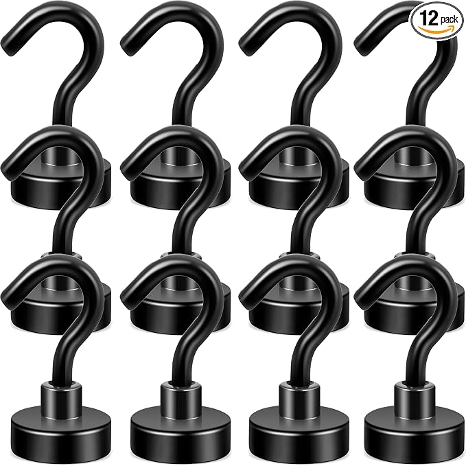 Neosmuk Magnetic Hooks, 30lb Heavy Duty, 12 Pack by Neosmuk