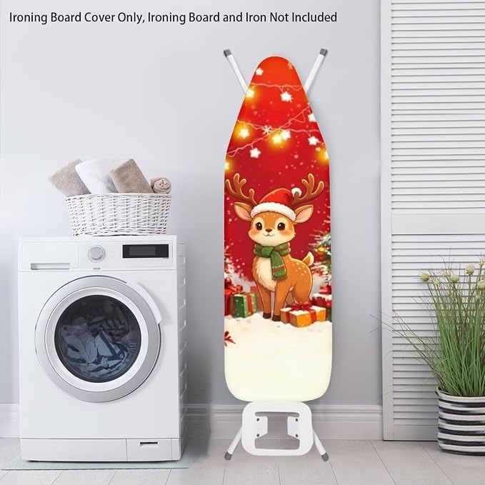 Christmas Reindeer Ironing Board Covers Heavy-Duty Fabric Non Slip Padded - Image 3
