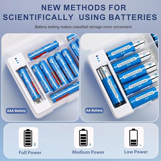 2 Pack Battery Storage Organizer Case, Battery Storage Box - Image 2