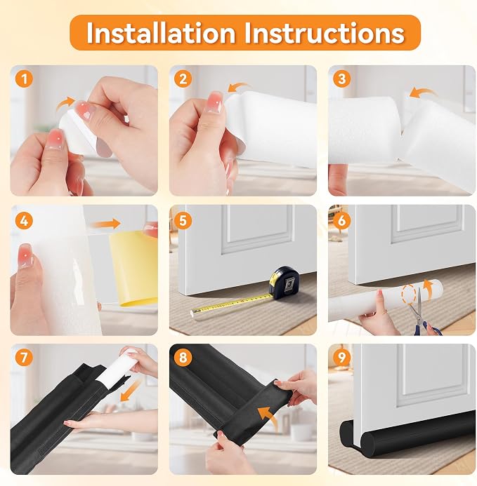 2 Pack Under Door Draft Stopper - Image 7