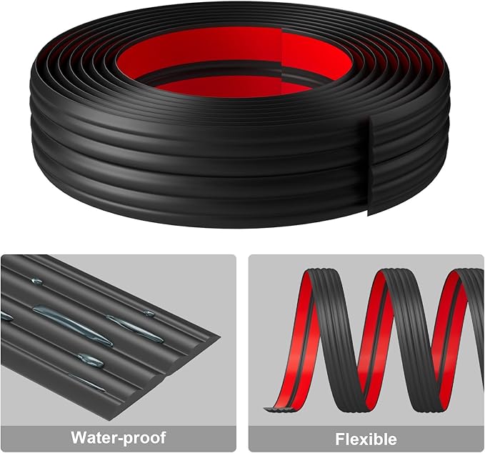 Wall Corner Protector & Edge Guard，Peel and Stick Wall Trim Moulding Inside & Outside Corner Molding Trim Caulk Strip, Self Adhesive Trim for Wall Edge,Ceiling,Countertop, 2.36” W x10’ L，Black