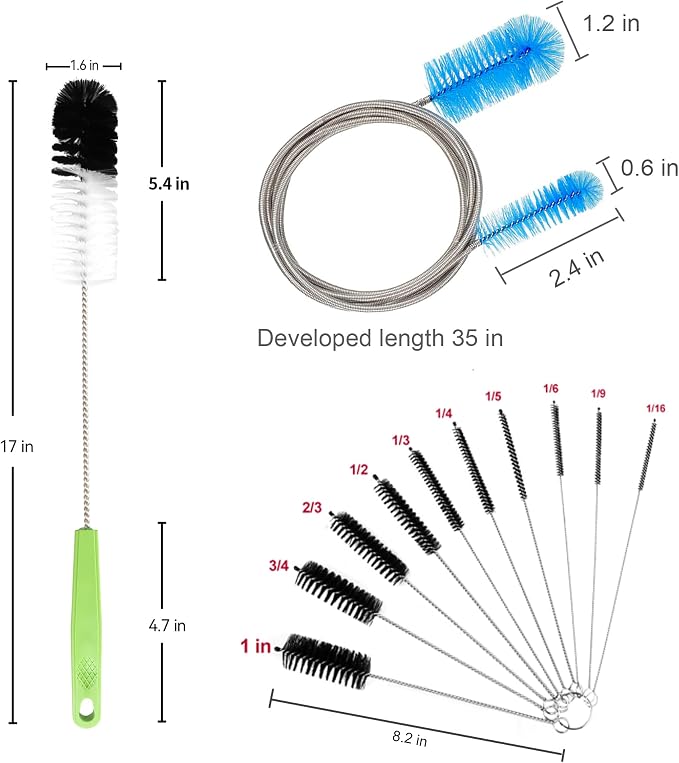 Set of 12 Tube Pipe Cleaners Brush Kit - Image 6