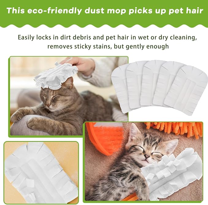 Zubebe 6 Pcs Reusable Duster Refills Fleece - Image 6