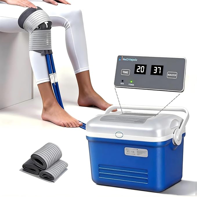 Ice Machine for Knee after Surgery, Cold Therapy Machine, Portable Ice Therapy Machine for Knee, Shoulder, Hip & Ankle with Programmable Timer, Cryotherapy Pain Relief for Sports Injuries and Swelling