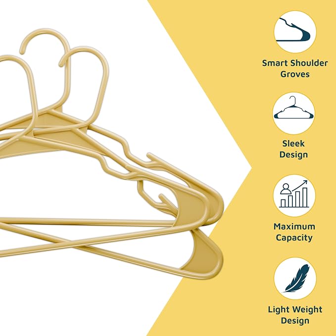 Lifemaster Plastic Clothes Hangers – Heavy Duty Hanger Set, - Image 4
