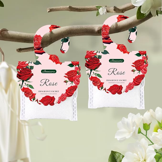 15Pack Rose Scented Sachets for Drawers and Closets, Home Fragrance Sachet - Image 8
