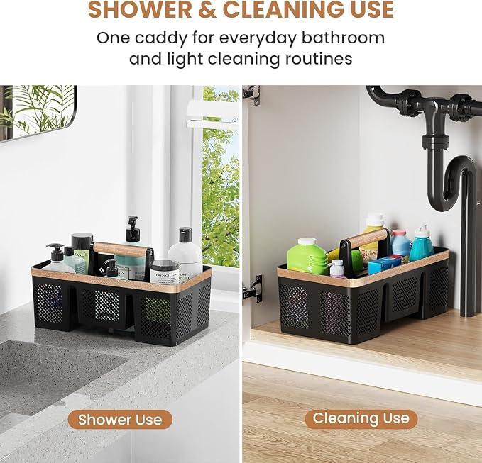 BYUNER Plastic Shower Caddy Dorm: Portable Hard Shower Basket - Image 2