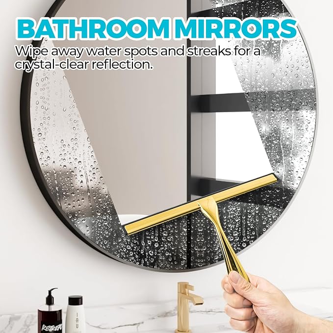 12" Shower Squeegee for Glass Doors, Tile Walls, Car Windows, New Home - Image 5