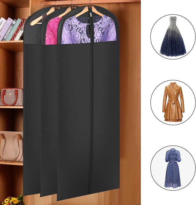 Univivi Garment Bag Suit Bag for Storage and Travel, 65 Inch, Oxford Fabrics - Image 4