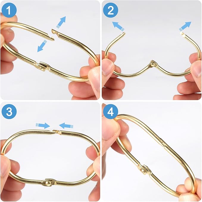 Shower Curtain Rings, Oval Snap Shower Rings - Image 7