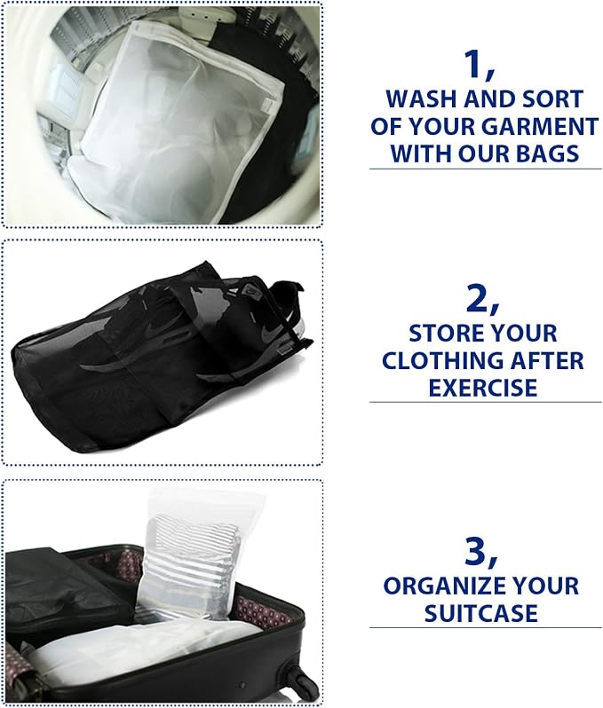 TENRAI 5 Pack Delicates Laundry Bags, Bra Fine Mesh Wash Bag, Protect Best - Image 7