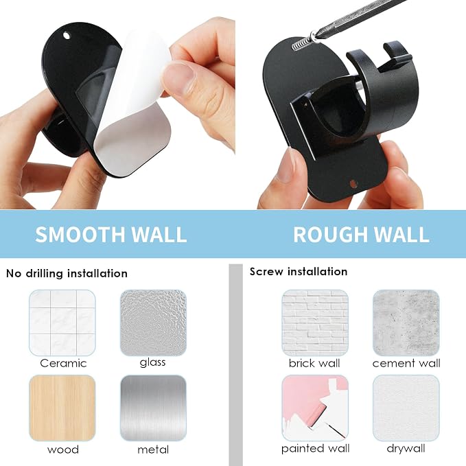 No Drill Curtain Rod Holder Hangers - Image 7