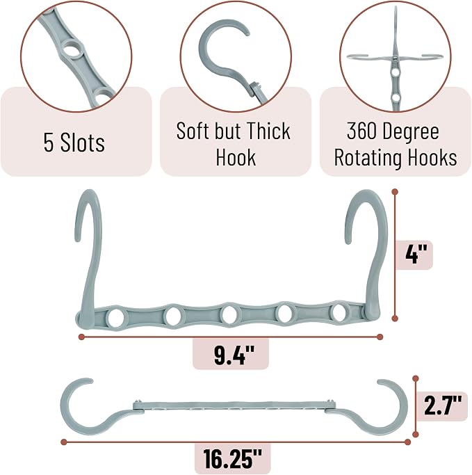 Mr. Pen- Space Saving Hangers, 360° Rotating Hooks | Magic Cascading Hanger - Image 3