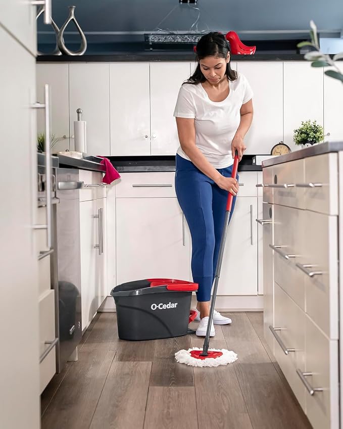 O-Cedar EasyWring Microfiber Spin Mop and Bucket Cleaning System + Lavender Pac - Image 8