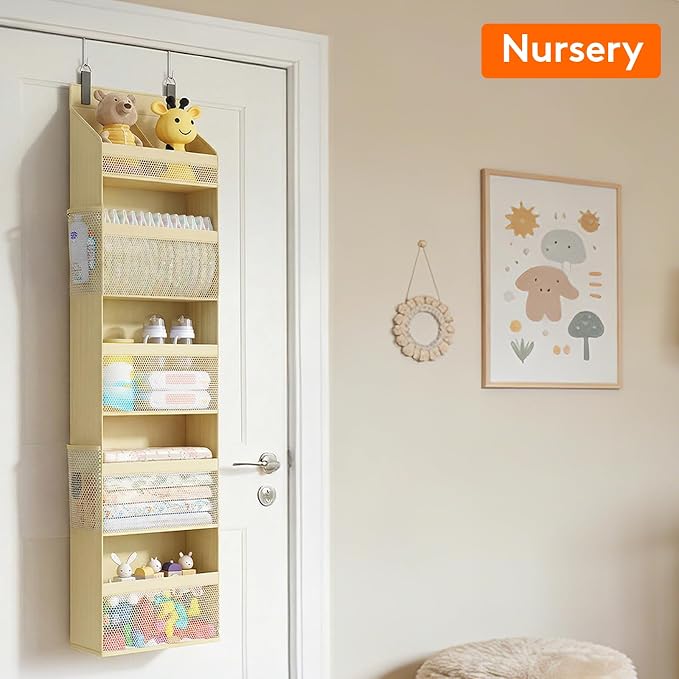 Lifewit 5 Tier Over the Door Organizer, Diaper Hanging Storage - Image 9