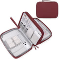 FYY Electronic Organizer, Travel Tech Pouch Bag, Extra Large, Wine Red | Wrist by FYY