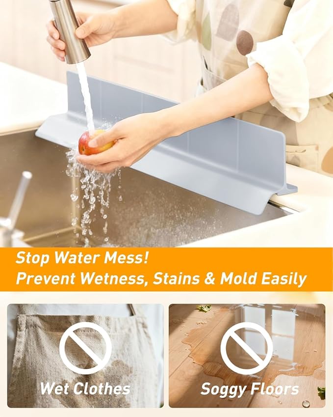 Sink Splash Guard 18" 23" 30" Silicone Water Guard - Image 2