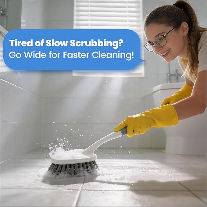 3 Pack Hard Bristle Scrub Brush Set, Heavy Duty Cleaning Brushes - Image 5