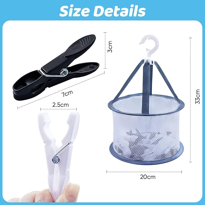 48 Pcs Plastic Clothes Pins Laundry Clips - Image 3