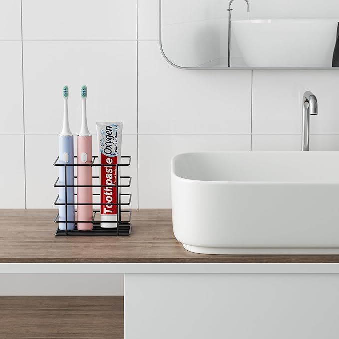 Open-Design Adhesive Shower Toothbrush Holder Wall Mounted - Image 8