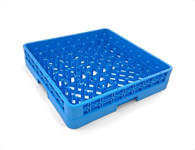 Peg Plate Rack for Commercial Dishwasher | Full Size Tray Rack | Polypropylene | Blue